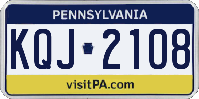 PA license plate KQJ2108