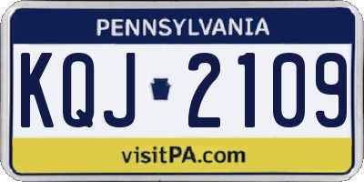 PA license plate KQJ2109