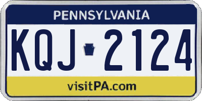 PA license plate KQJ2124