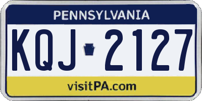 PA license plate KQJ2127