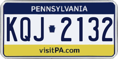 PA license plate KQJ2132