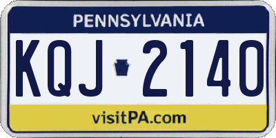 PA license plate KQJ2140