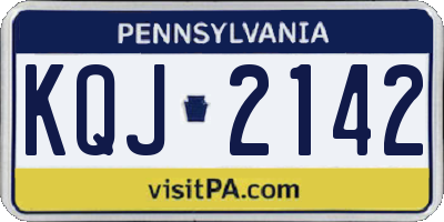 PA license plate KQJ2142
