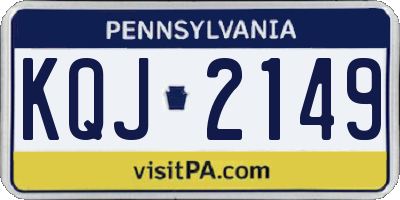 PA license plate KQJ2149