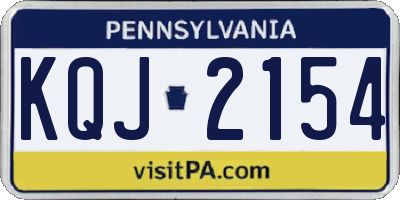 PA license plate KQJ2154