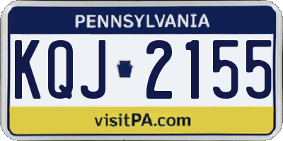 PA license plate KQJ2155