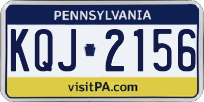 PA license plate KQJ2156