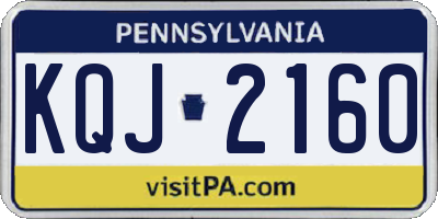 PA license plate KQJ2160