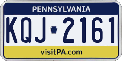PA license plate KQJ2161