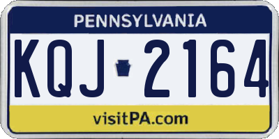 PA license plate KQJ2164