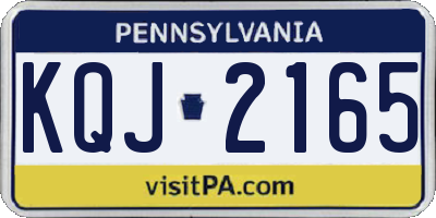 PA license plate KQJ2165