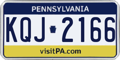 PA license plate KQJ2166