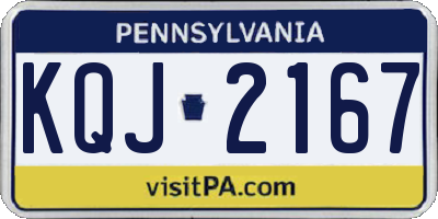 PA license plate KQJ2167