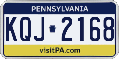 PA license plate KQJ2168