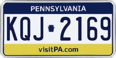 PA license plate KQJ2169