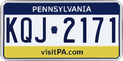 PA license plate KQJ2171