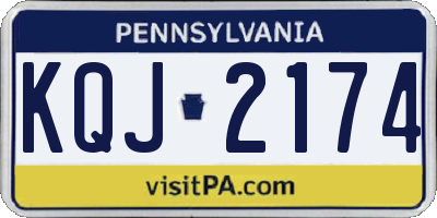 PA license plate KQJ2174