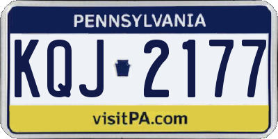 PA license plate KQJ2177