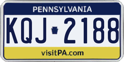 PA license plate KQJ2188