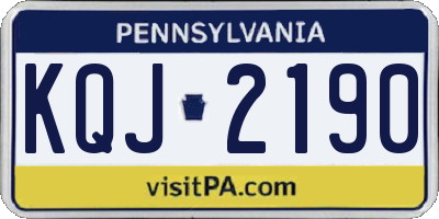 PA license plate KQJ2190