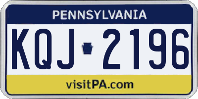 PA license plate KQJ2196