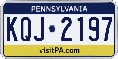 PA license plate KQJ2197