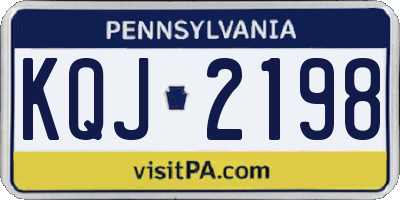 PA license plate KQJ2198