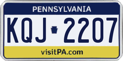 PA license plate KQJ2207