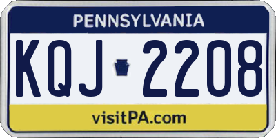 PA license plate KQJ2208
