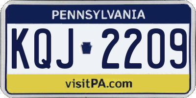 PA license plate KQJ2209