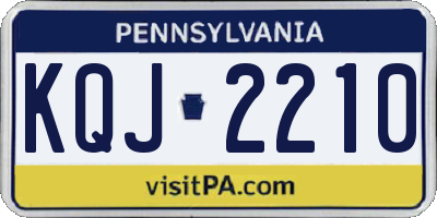 PA license plate KQJ2210