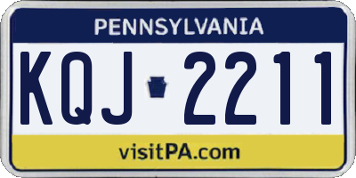 PA license plate KQJ2211