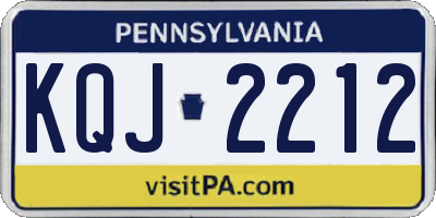 PA license plate KQJ2212