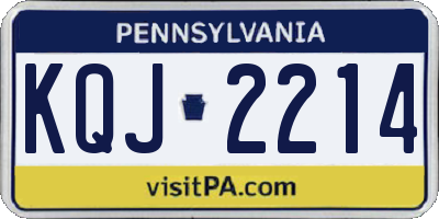 PA license plate KQJ2214