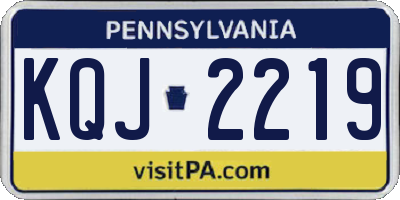 PA license plate KQJ2219