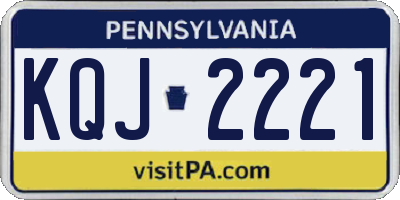 PA license plate KQJ2221