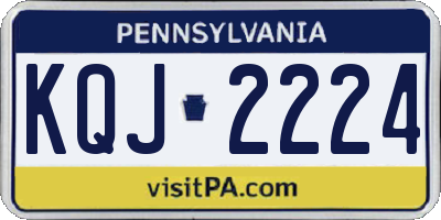 PA license plate KQJ2224