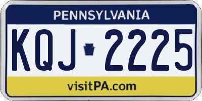 PA license plate KQJ2225