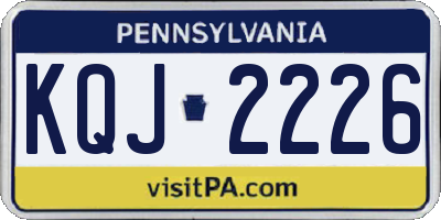 PA license plate KQJ2226