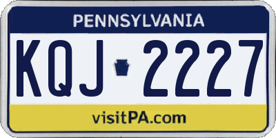 PA license plate KQJ2227