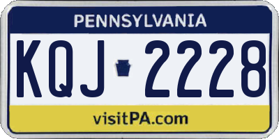 PA license plate KQJ2228