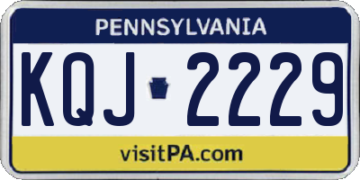 PA license plate KQJ2229