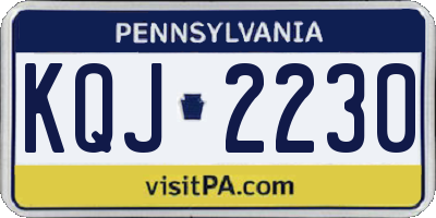 PA license plate KQJ2230