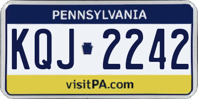 PA license plate KQJ2242
