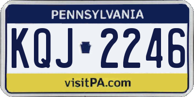 PA license plate KQJ2246