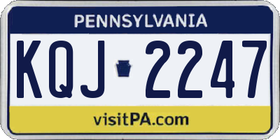 PA license plate KQJ2247