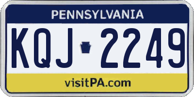 PA license plate KQJ2249