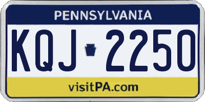 PA license plate KQJ2250