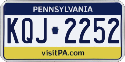PA license plate KQJ2252