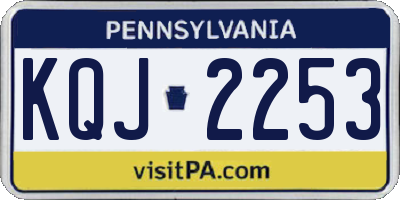 PA license plate KQJ2253